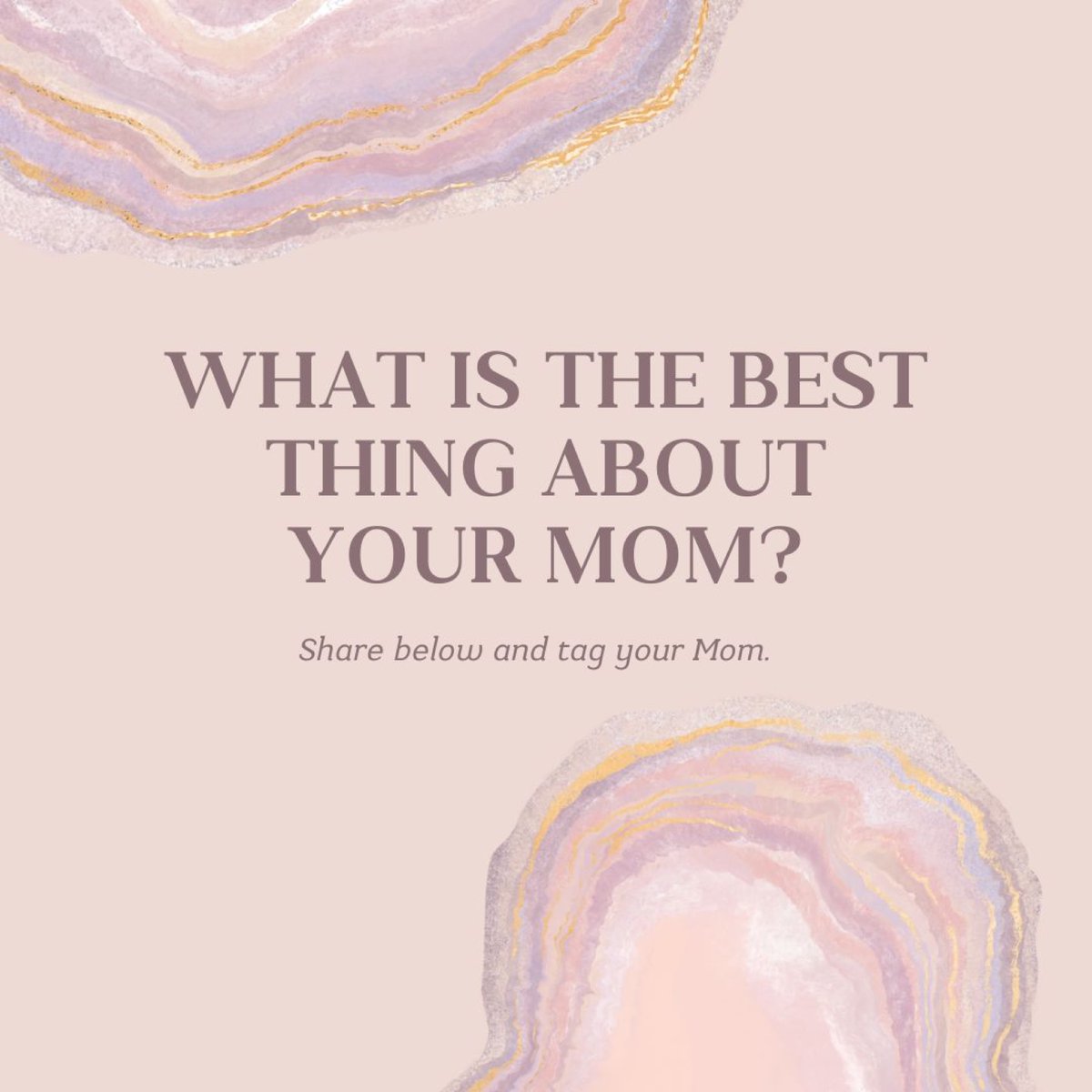 With Mother’s Day coming up we invite you to share what you appreciate most about your Mom.

#Question  #MothersDay #MomLove #GratefulHeart #MotherhoodMoments