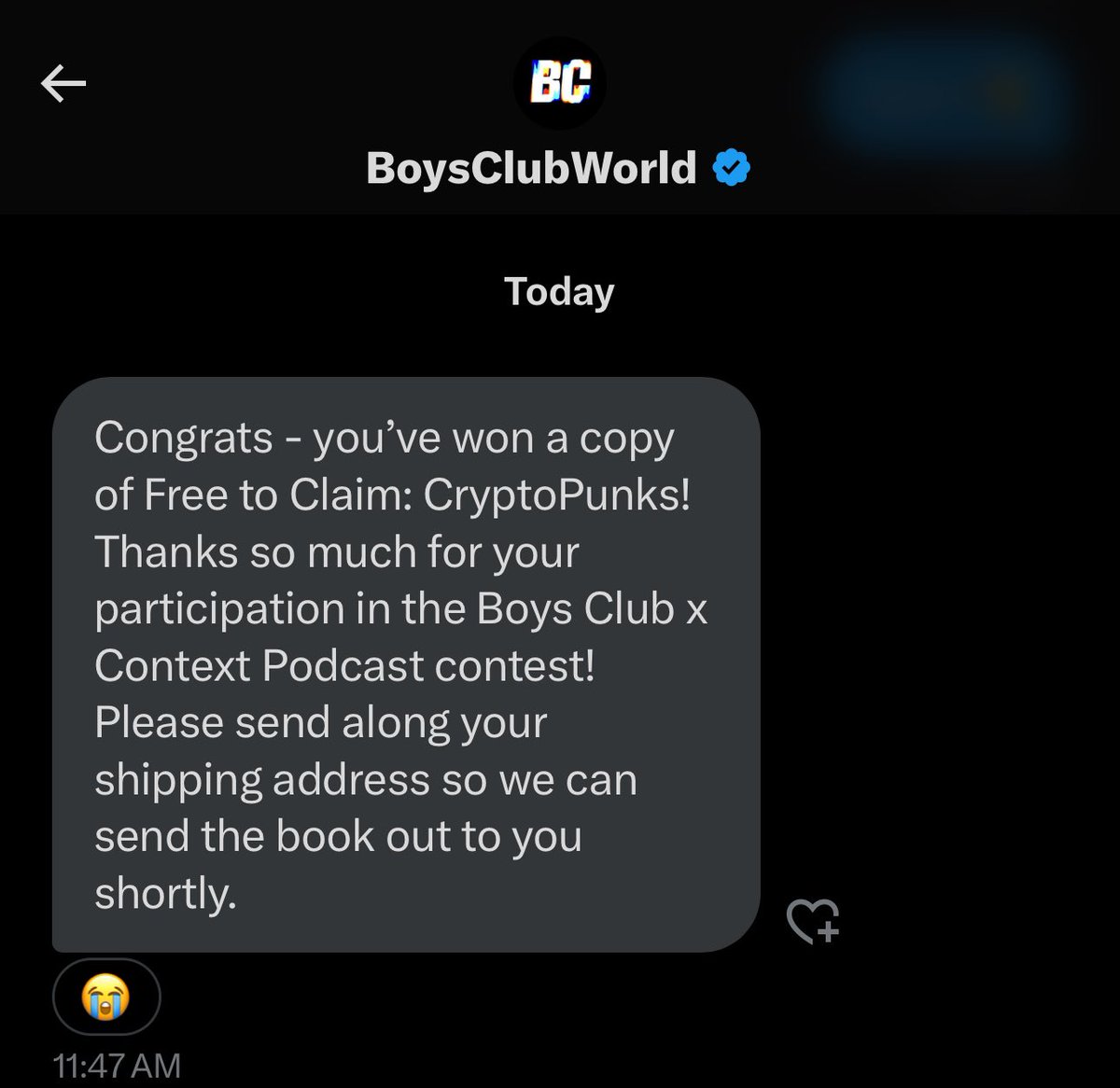 We do a little free claim of the “Free to Claim: Cryptopunks” Book!!! 📖 Love getting rewarded with things I love by doing things I already do (consume + share) The “Context” podcast hosted by @blakefinucane is one of my favs 🎙️ s/o @BoysClubWorld 🫶