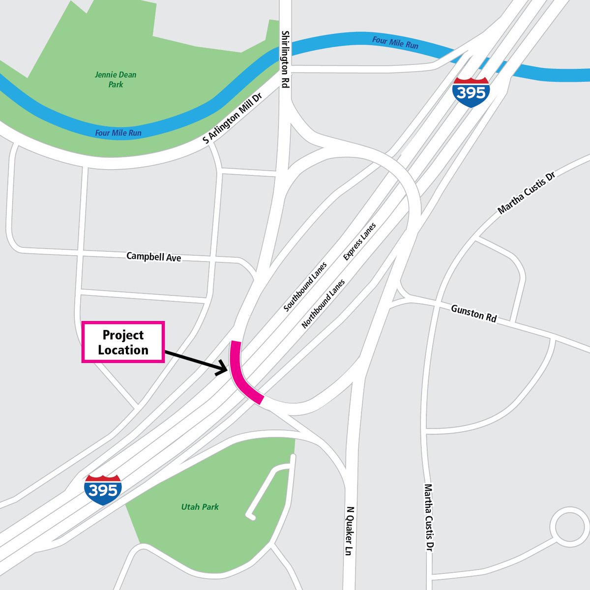 🚧Traffic Alert - #Shirlington: Between 11 pm Sat 5/11 and 9 am Sun 5/12, NB-running 395 @VAExpressLanes will have double-lane closures at the Shirlington interchange to implement a traffic shift for the south rotary bridge project. #VaTraffic

More: bit.ly/3UyPv85