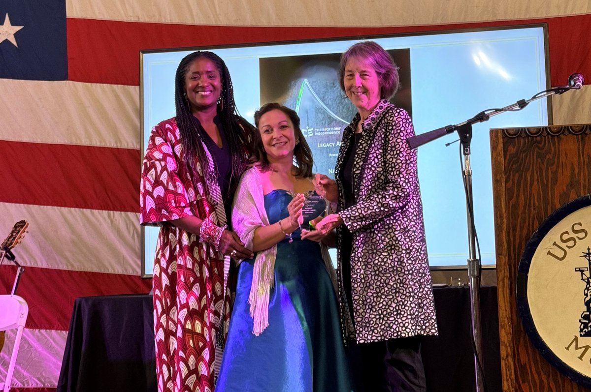 Deeply honored to be the first-ever recipient of the Center for Elders’ Independence's (@cei_hq) Legacy Award. Also proud to stand last evening w/ CEI's CEO Maria Zamora & Oakland Councilmember Treva Reid in honor of CEI's 4 decades of providing outstanding care to older adults.