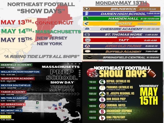 Last year, I wrote about prep schools in Connecticut and Massachusetts banding together to hold 'Show Days' for recruiting. The 2024 event is coming up next week. footballscoop.com/news/dade-coun…