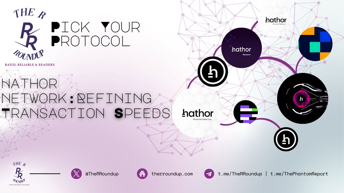 Kicking Off 'Pick Your Protocol' With : @HathorNetwork 💾

TL;DR🗞️:
• Understanding Transaction Speed in Blockchain🚀
• The Architecture of Hathor Network🗂️
• Feeless and Quick Transactions on Hathor🆓

Benefits Of Nano Contacts🗂️:
• Faster execution⚡️
• Simplicity✅
•
