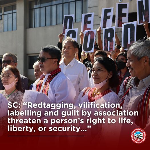 LAND IS LIFE WELCOMES PHILIPPINES SUPREME COURT RULING The Supreme Court of the Philippines recently stated that “Redtagging, vilification, labelling and guilt by association threaten a person’s right to life, liberty, or security…”. The declaration will hopefully open the way