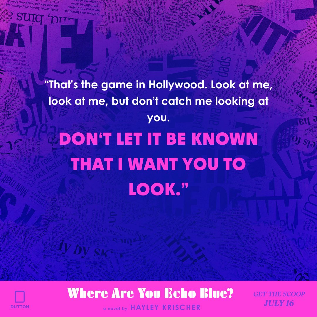 There's a fine line between admiration and obsession... Join Goldie's search for her favorite child star in WHERE ARE YOU, ECHO BLUE? by Hayley Krischer. Preorder your copy: bit.ly/WhereAreYouEch…
