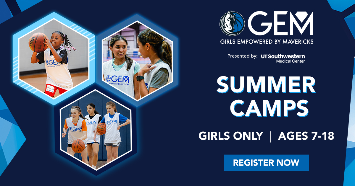 Elevate your game with GEM this summer! Don't miss out on an opportunity to develop as a baller and a teammate 💎🏀

Learn more ➡️ Mavs.com/GEM

@UTSWNews // #MFFL