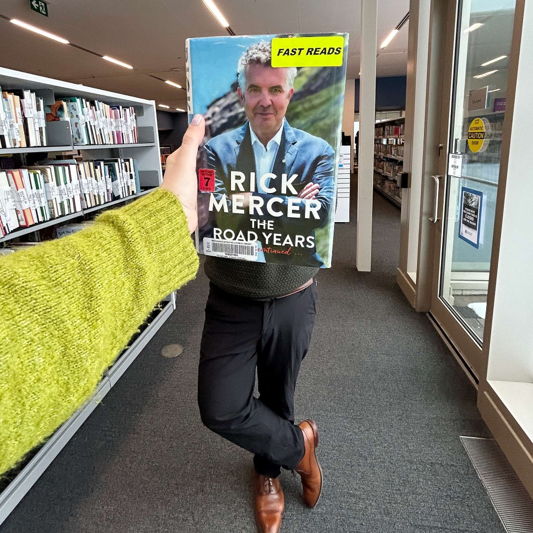 A wild ride through #BookFaceFriday with 'Rick Mercer: The Road Years' 🚗📚 Buckle up for a coast-to-coast adventure filled with laughs, wisdom, and a bit of Canadian pride. 🍁😂 #RickMercer #RoadTripReads #Stouffville #WSPL #Bookface #BookfaceFriday