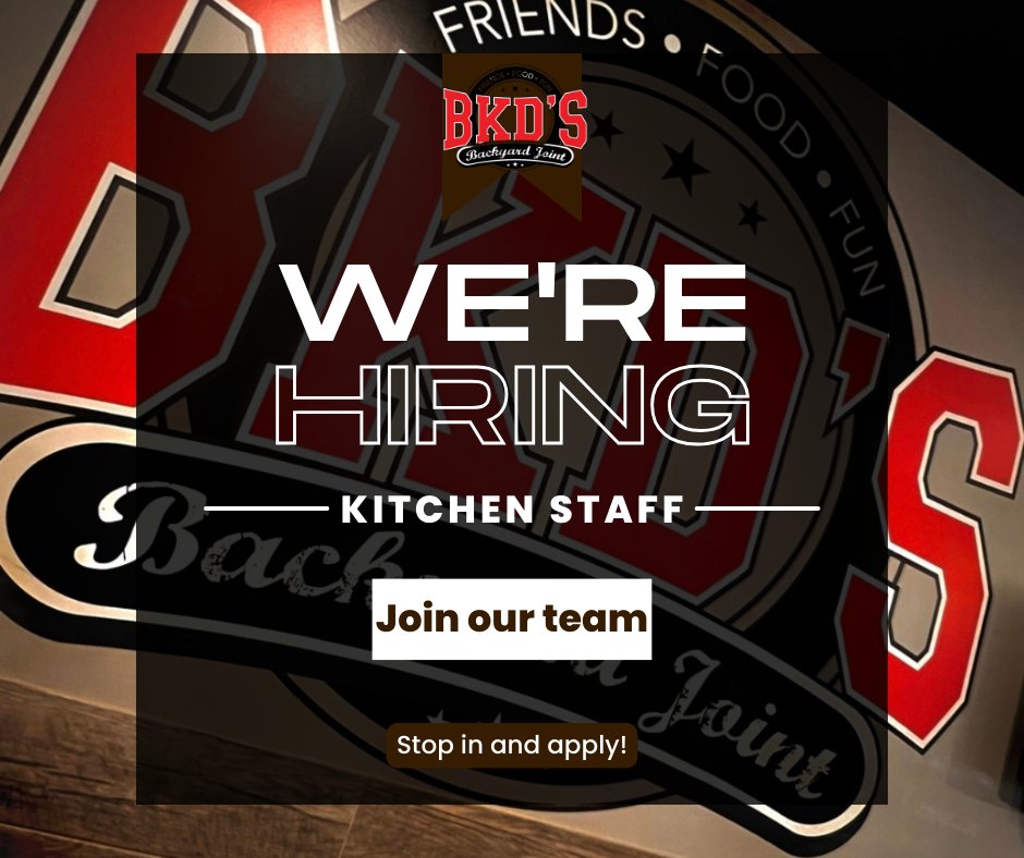 Our team wants to grow with you! We are hiring for part time kitchen staff. Stop in and speak with Chef Danny!

#BKDsChandler #chandler #gilbert #hiring #BOH