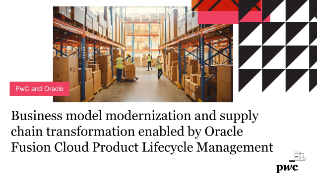 johnliu88's tweet image. Discover how PwC is helping companies to prioritize digital transformation by reimagining their business models and enhancing their #supplychain using Oracle PLM. #PwCOracle pwc.to/3QGVvuu
