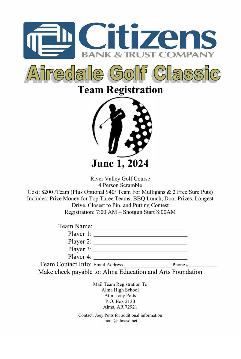 It’s not too late to join us as a hole sponsor or to register your team! #Only1Airedale