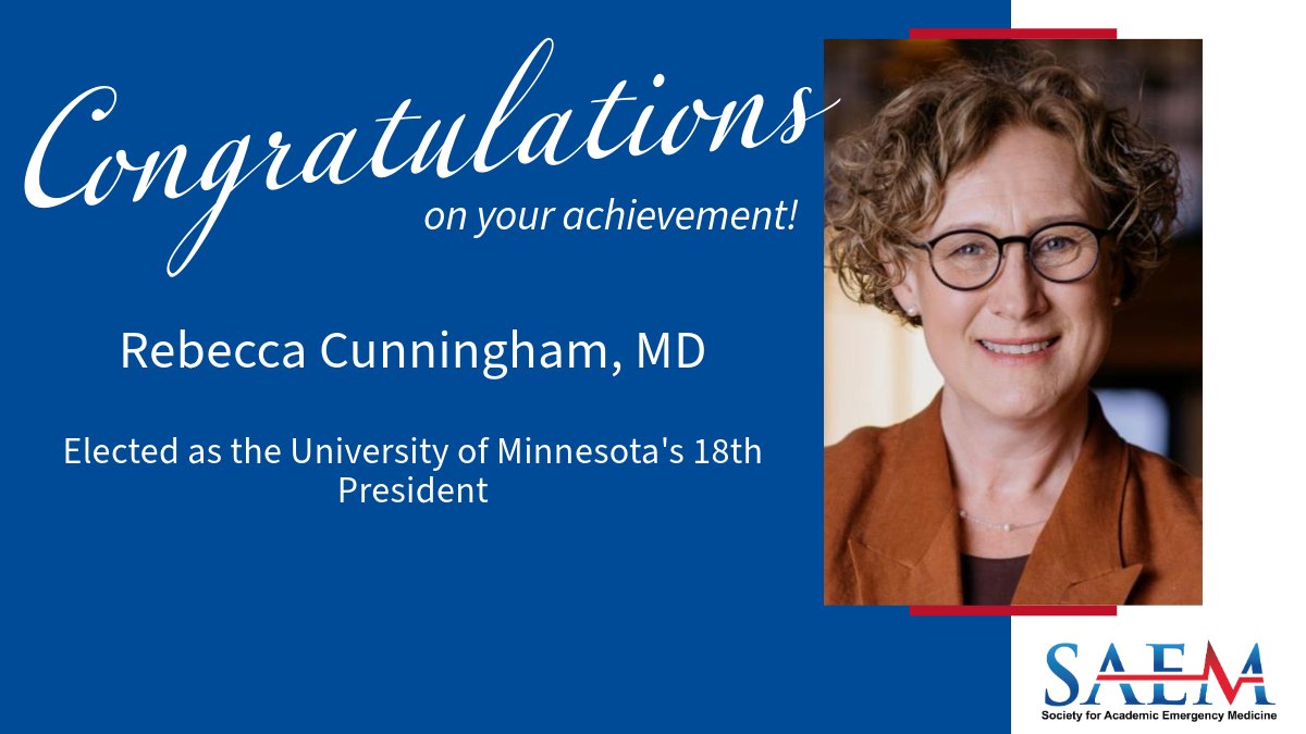 Rebecca Cunningham, MD, was unanimously selected by the University of Minnesota Board of Regents as the university's 18th president. Her inauguration will take place on July 1, 2024. Congratulations, Dr. Cunningham! Learn more: ow.ly/mAYt50RxmGS