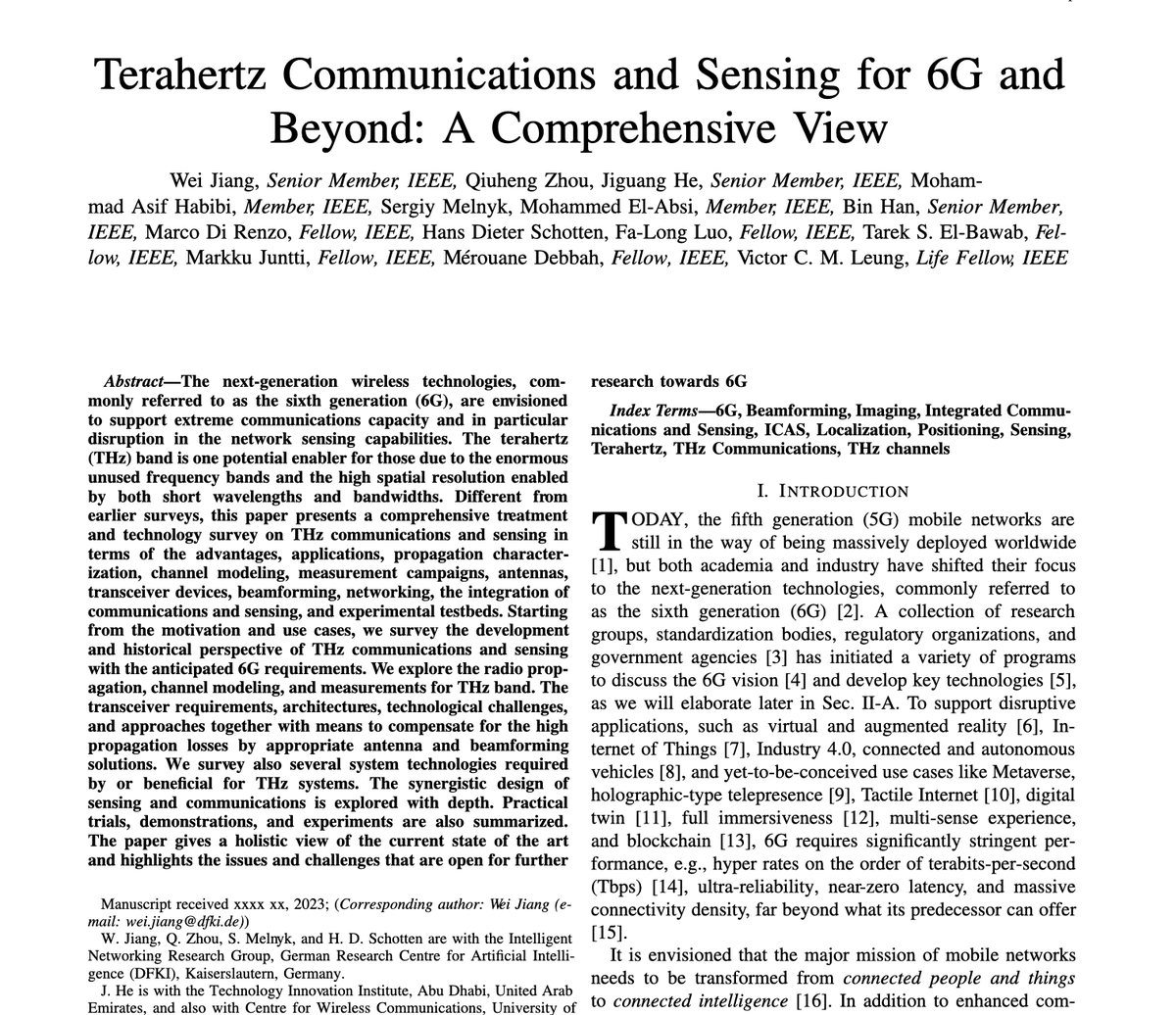 Terahertz Communications and Sensing for 6G and Beyond: A Comprehensive View

Nanoscale Biosensors injected into the Human Body

#InternetofNanoThings                                        

#IntraBodyNanoSensorNetwork

#NanoBioSensors

#MedicalBodyAreaNetwork