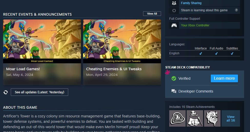 It's amazing how important a little checkmark can be but this was amazing to see this week! If anyone has feedback or changes they'd like to the controls on the Steam Deck don't hesitate to reach out.

#indiegame #gamedevelopment
