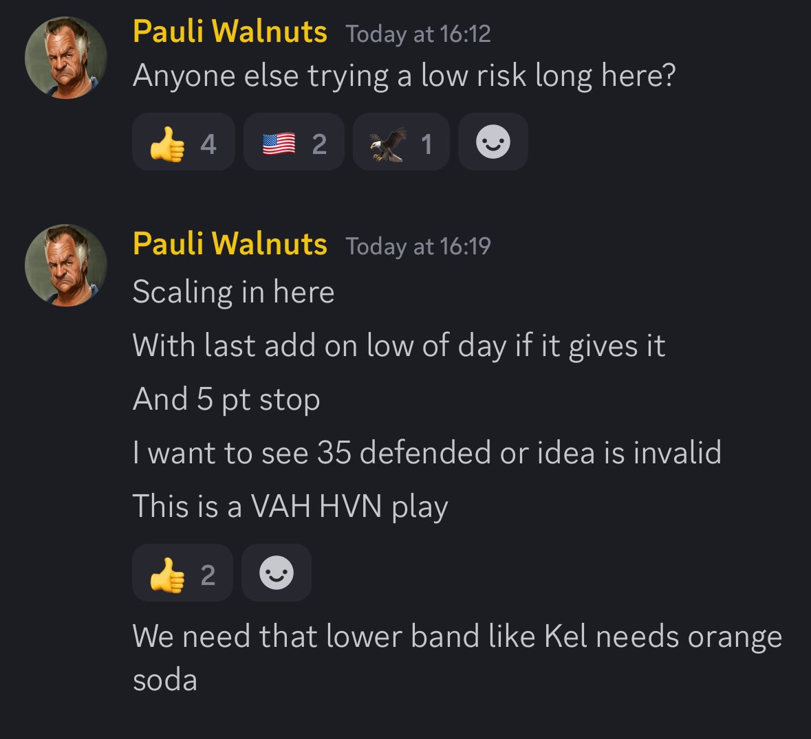 Yes, we have been long in the discord from the mid 30s. Yes the discord is free. Yes I teach these setups daily. Yes. We fucking love walnuts. (UK time below. Do the math) 👇 $SPY $ES $SPX $NQ $QQQ $MES $NVDA