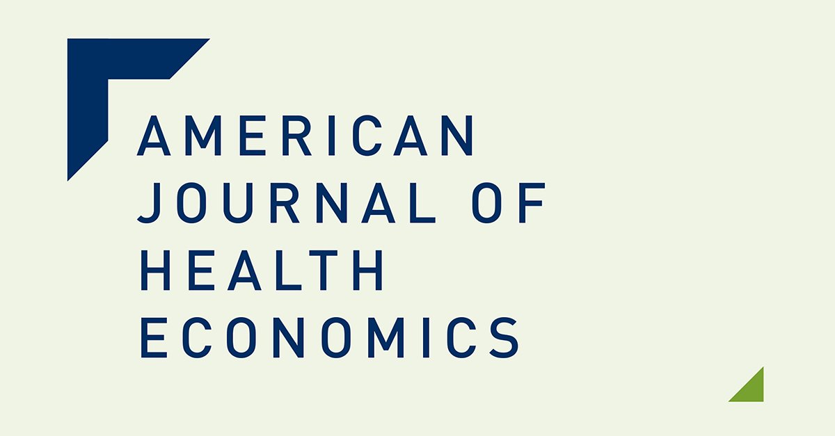 The Spring issue of American Journal of Health Economics is a special edition on the topic of health equity. Read the articles here: ow.ly/fYIX50RBW7w @AJHE_journal
