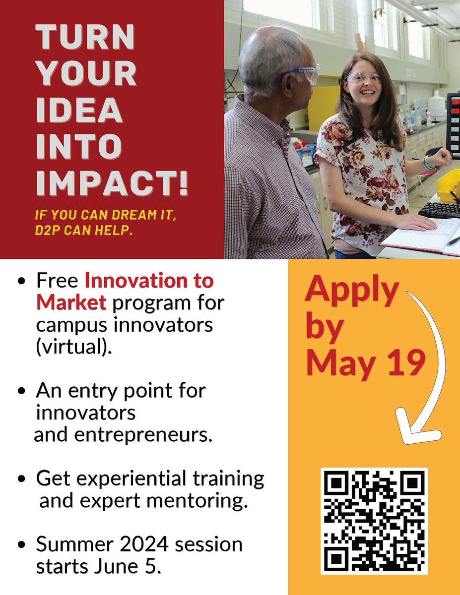 Do you have an idea for an innovative product, service, or novel approach to a social problem? Innovation to Market will give you the tools to develop your idea. Jun 5 to Jul 31 (virtual). Free to @UWMadison faculty, staff and students. Apply by May 19. ow.ly/1hL250QXeUu