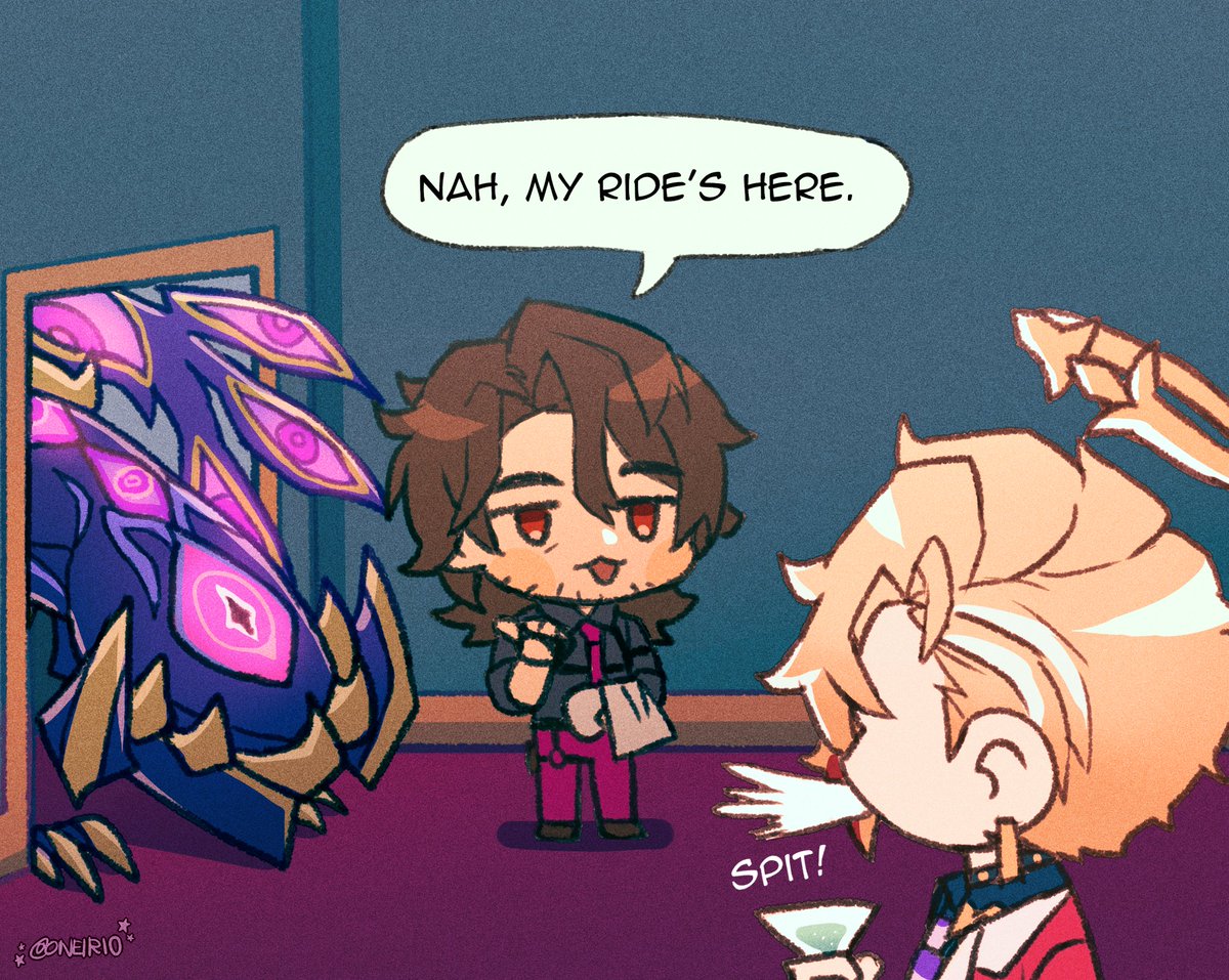 Oneirio's tweet photo. [HSR 2.2 spoilers]
clockin' out https://t.co/K1mVyLsUUC