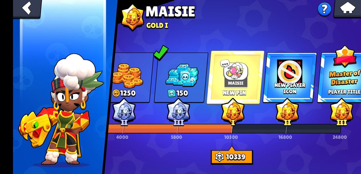 Gold 1 Maisie.

#BrawlStars 
#maisiebrawlstars
#mastery 
#godzilla