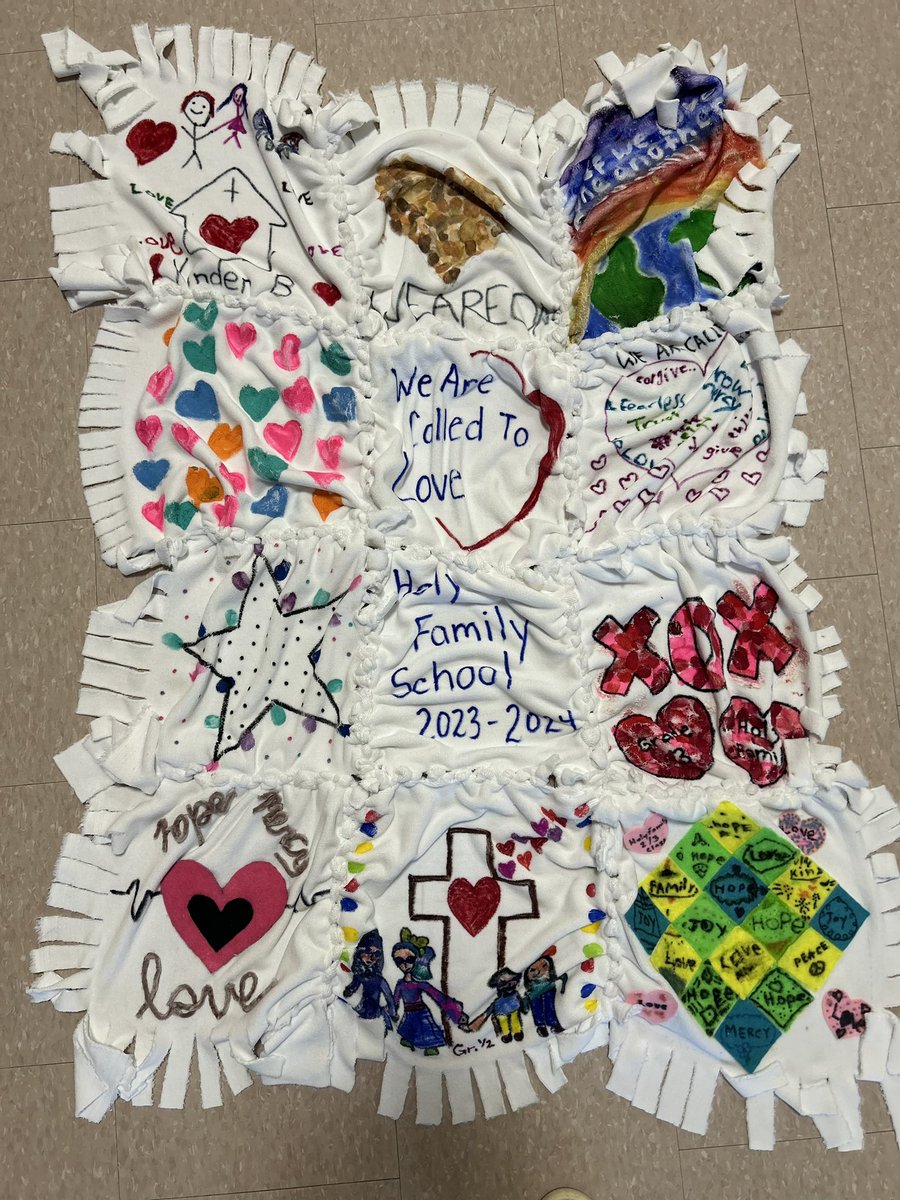 Throughout #CEW2024, each class created an image that represented for them the theme of “We are Called to Love”. We put them together to make our #bhnCalledToLove quilt. We look forward to delivering it to our friends at Telfer Place. 💙