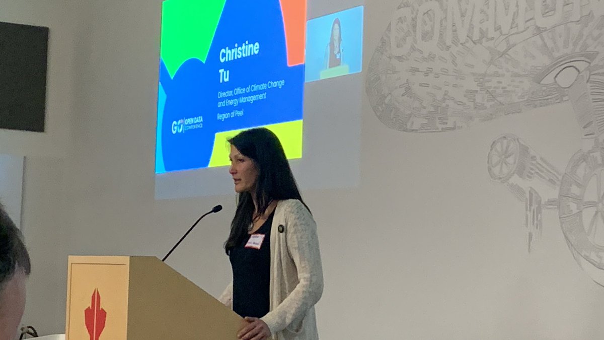 go_opendata's tweet photo. Christine Tu from #Peel speaking on where we need to go to address #ClimateEmergency and its all encompassing disruption at #GOOD24 https://t.co/n4MJP2ctuF
