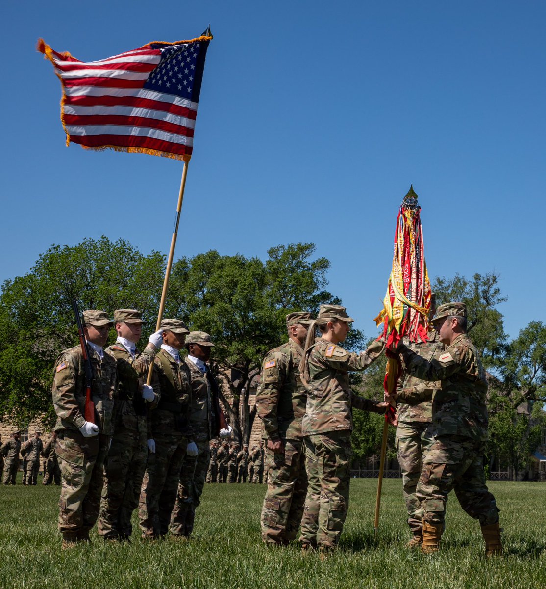 Yesterday, the 299th Brigade Support Battalion, 2nd Armored Brigade Combat Team, 1st Infantry Division, said goodbye to Lt. Col. Brian Braithwaite and welcomed Lt. Col. Hannah Caldwell to their team at a change of command ceremony held at Cavalry Parade Field on Fort Riley.