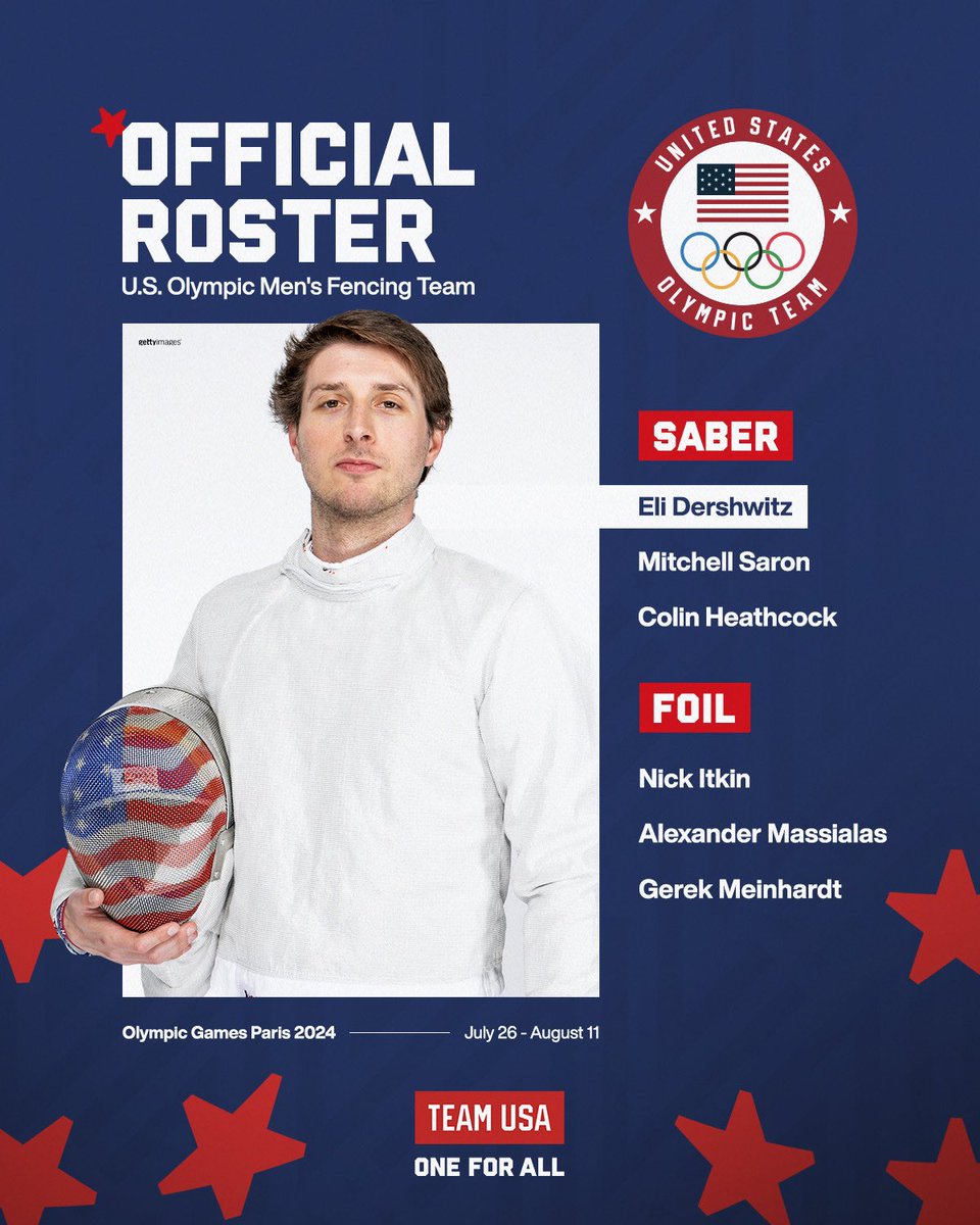 En garde! 🤺 The official @USAFencing roster is set for the #ParisOlympics. #MTUSA