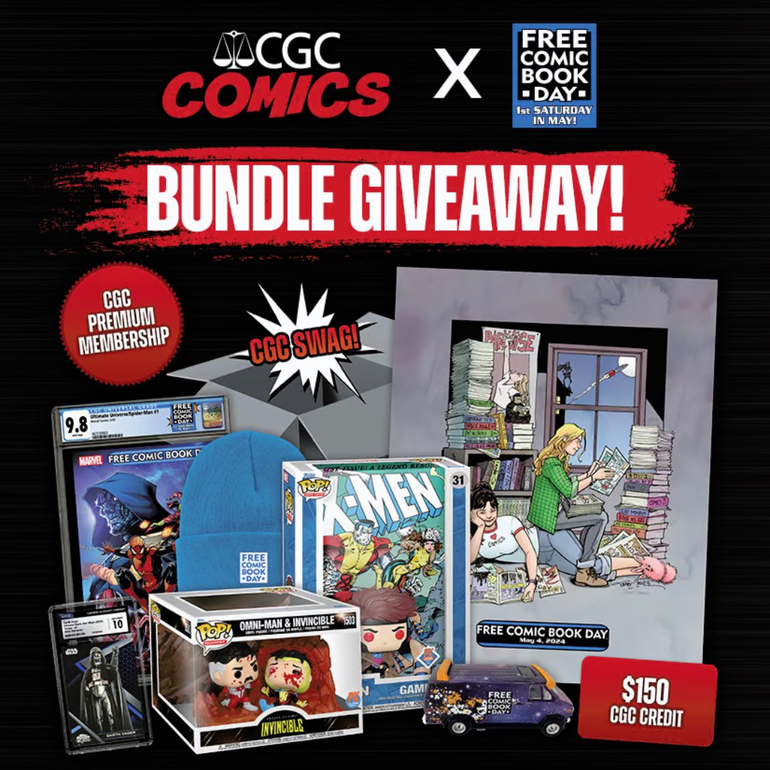 Missed out on the @Freecomicbook Day bonanza? 🤭 Now is your chance to jump into the fun and enter our worldwide bundle giveaway with cgc.click/FCBDgiveaway before the deadline THIS SUNDAY! 🕺