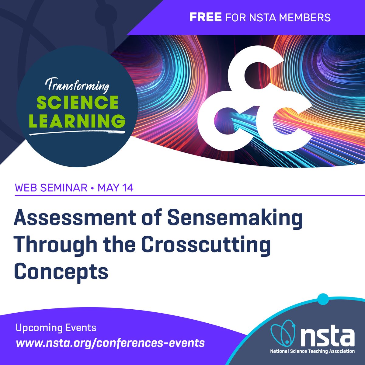 Join NSTA on Tuesday, May 14 at 7 PM ET for our final web seminar in the Crosscutting Concepts series! Explore HOW and WHY we use assessment to drive learning forward and reflect on next steps for instruction for student sensemaking. Learn more at: bit.ly/4buqLVs #SciEd