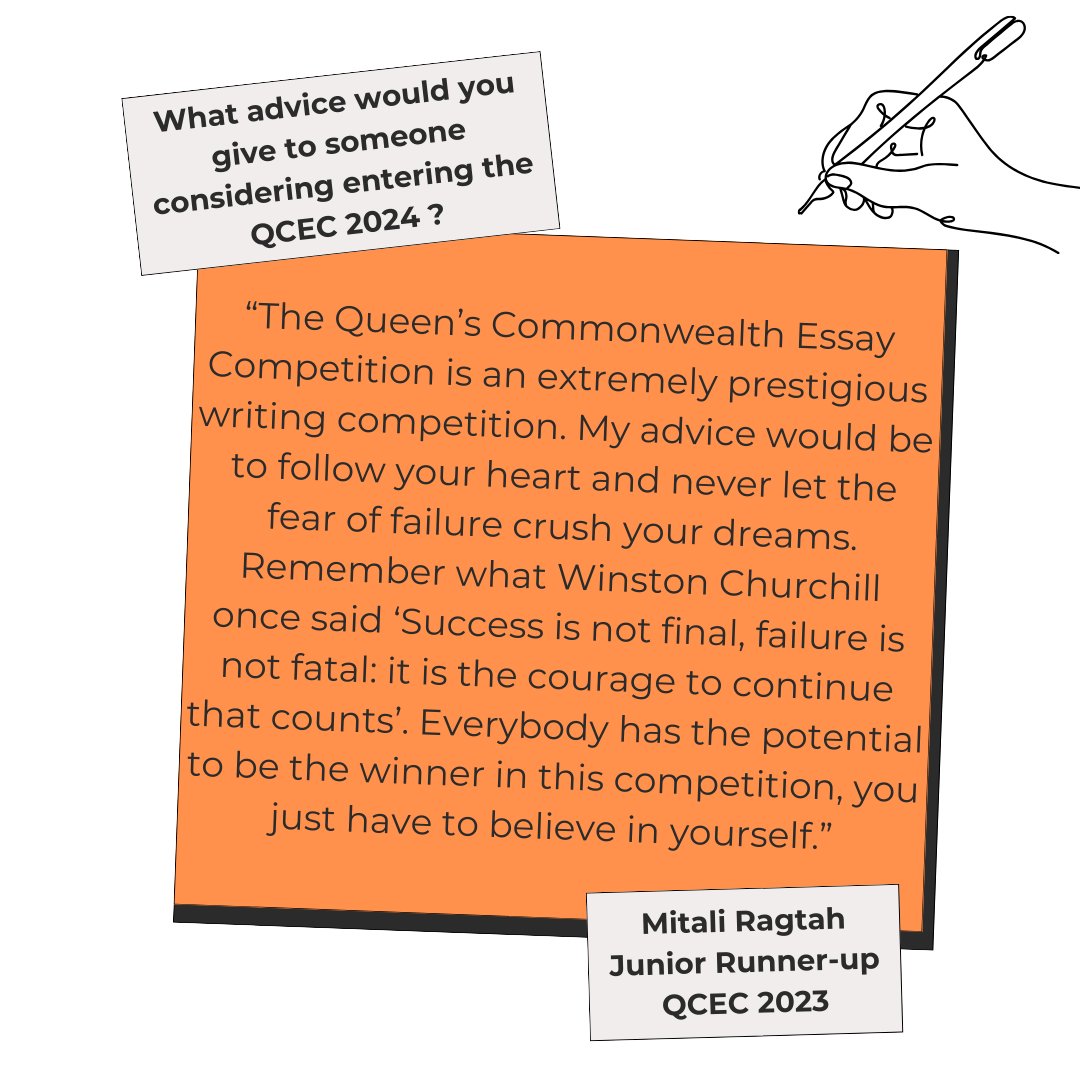There are now less than less than FIVE DAYS LEFT to submit to the #QCEC2024! Give your creative skills a workout and enter the world's oldest international school writing competition before 15 May! This year it could be you! Enter at: royalcwsociety.org/essay-competit…