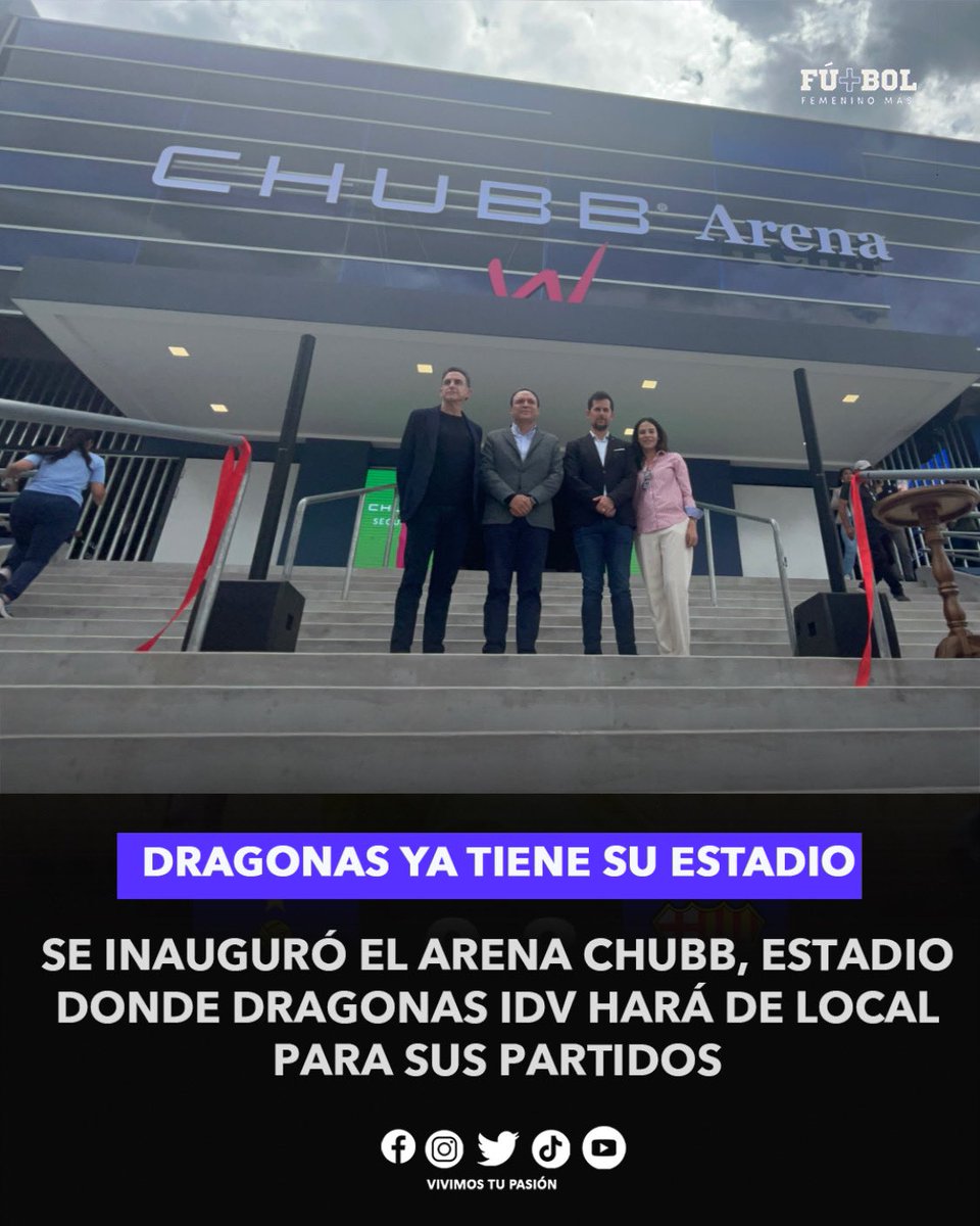 ¡DRAGONAS IDV YA TIENE SU ESTADIO! 🐉 🏟️🙌🏽 

Este viernes se inauguró el Chubb Arena, estadio donde jugará Dragonas IDV sus partidos de local de la #SuperLigaFemenina 

También se prestará para algunos encuentros de las formativas y de Independiente Jrs.