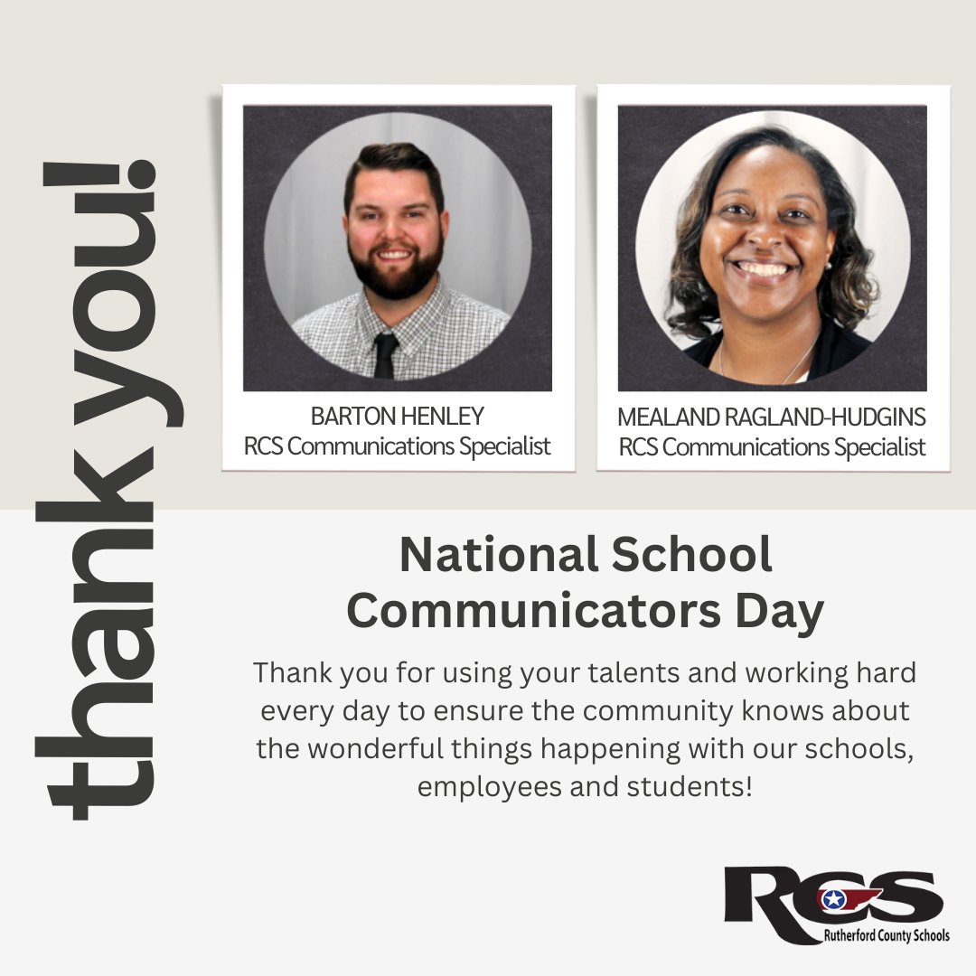 @bartonhenley & @mrhudgins4 joined our small communications team in August, and not a day goes by that I am not grateful for their sense of duty & dedication to promoting our schools & keeping our community informed. Can't say it enough I am thankful for both of you.