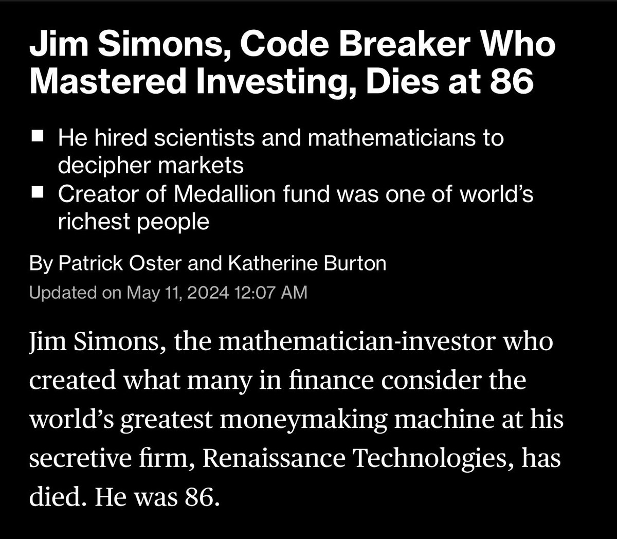 RIP, Jim Simons🙏