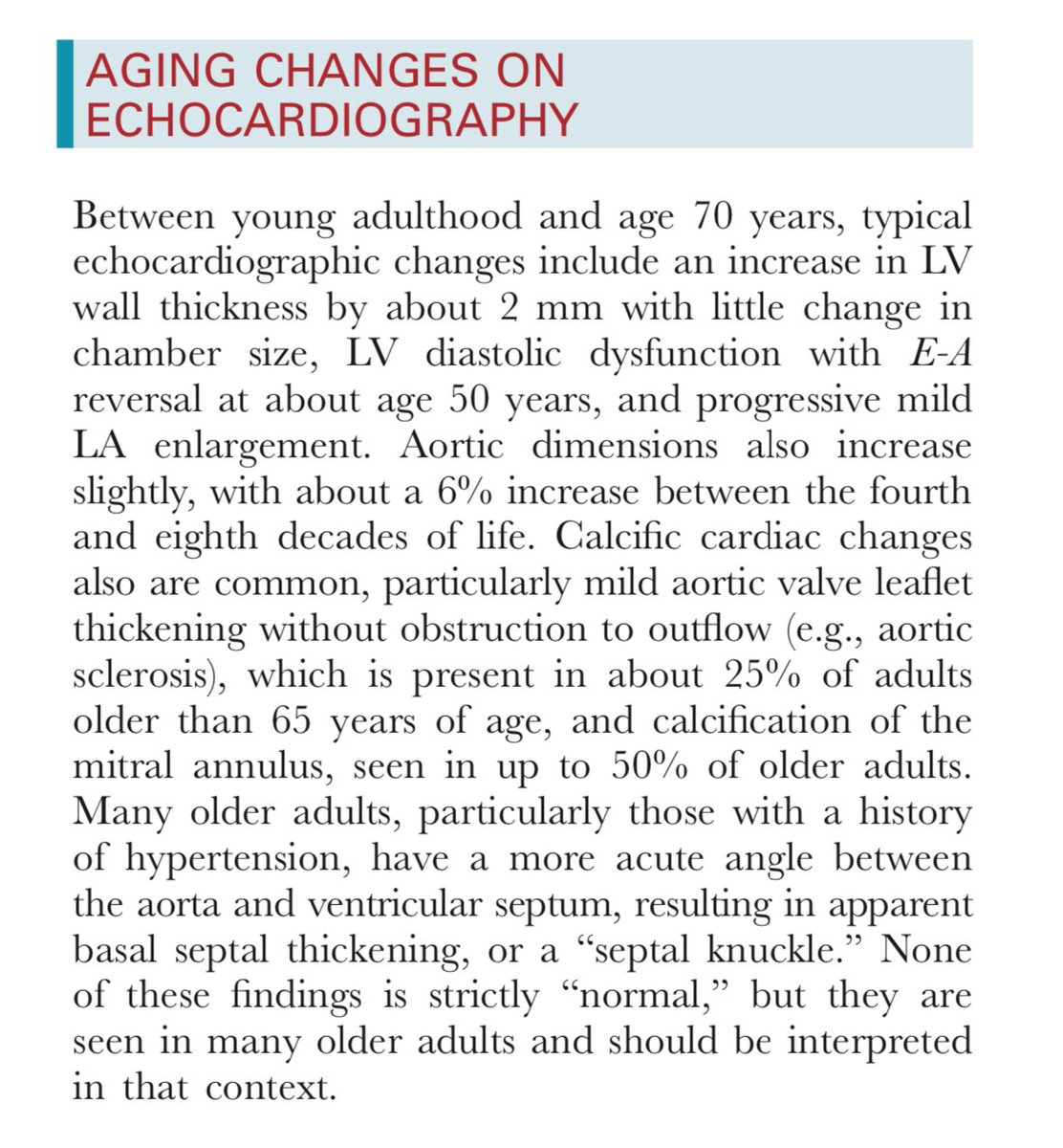 🔑 concept: Aging changes on echocardiography