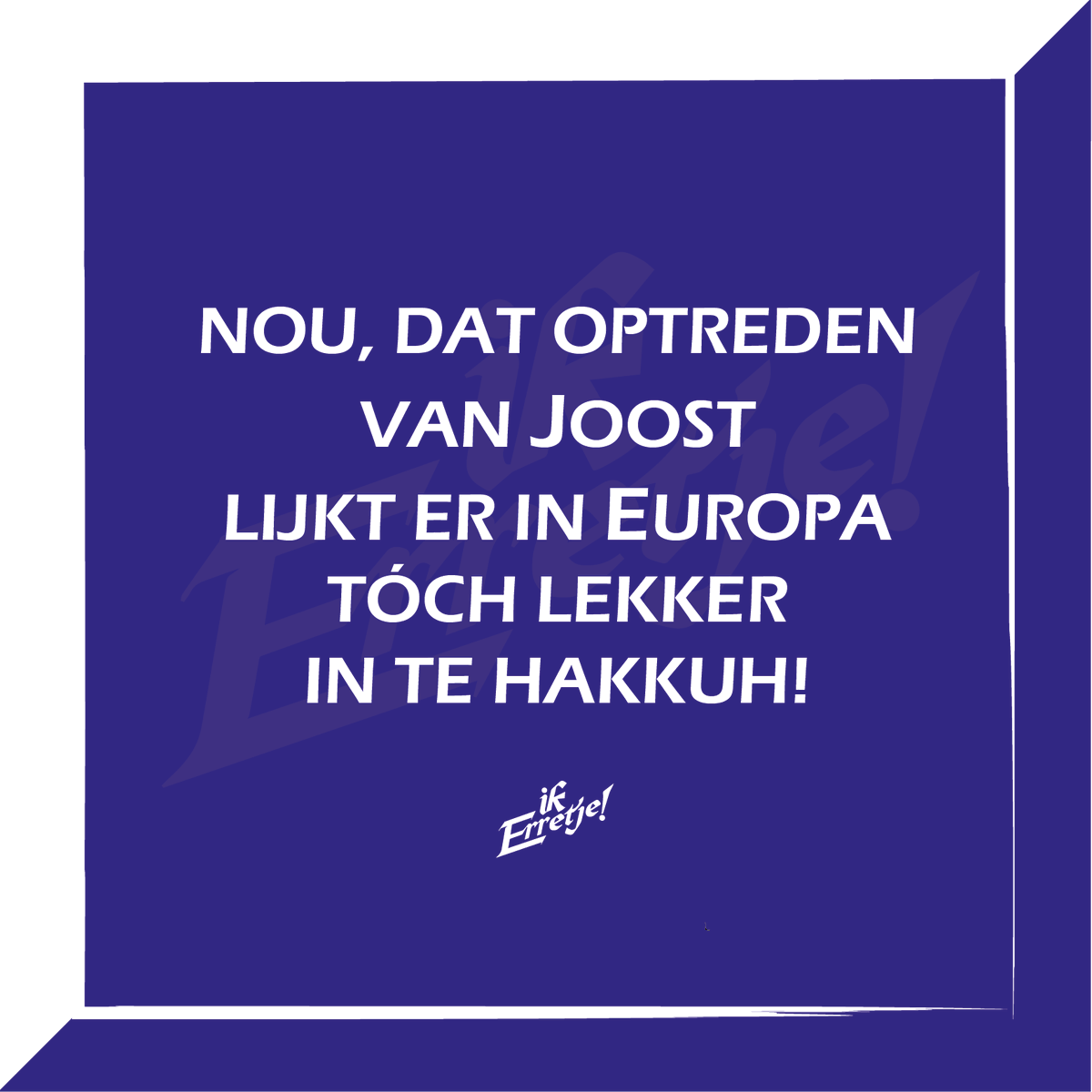 IkErretje's tweet photo. Lekkah jonguh πͺπ
#ikerretje #europapa #joostklein #songfestival #quotes #teksten #grappig #uitspraken #woordspeling #woorden #eurovision https://t.co/aXxvVuarw9