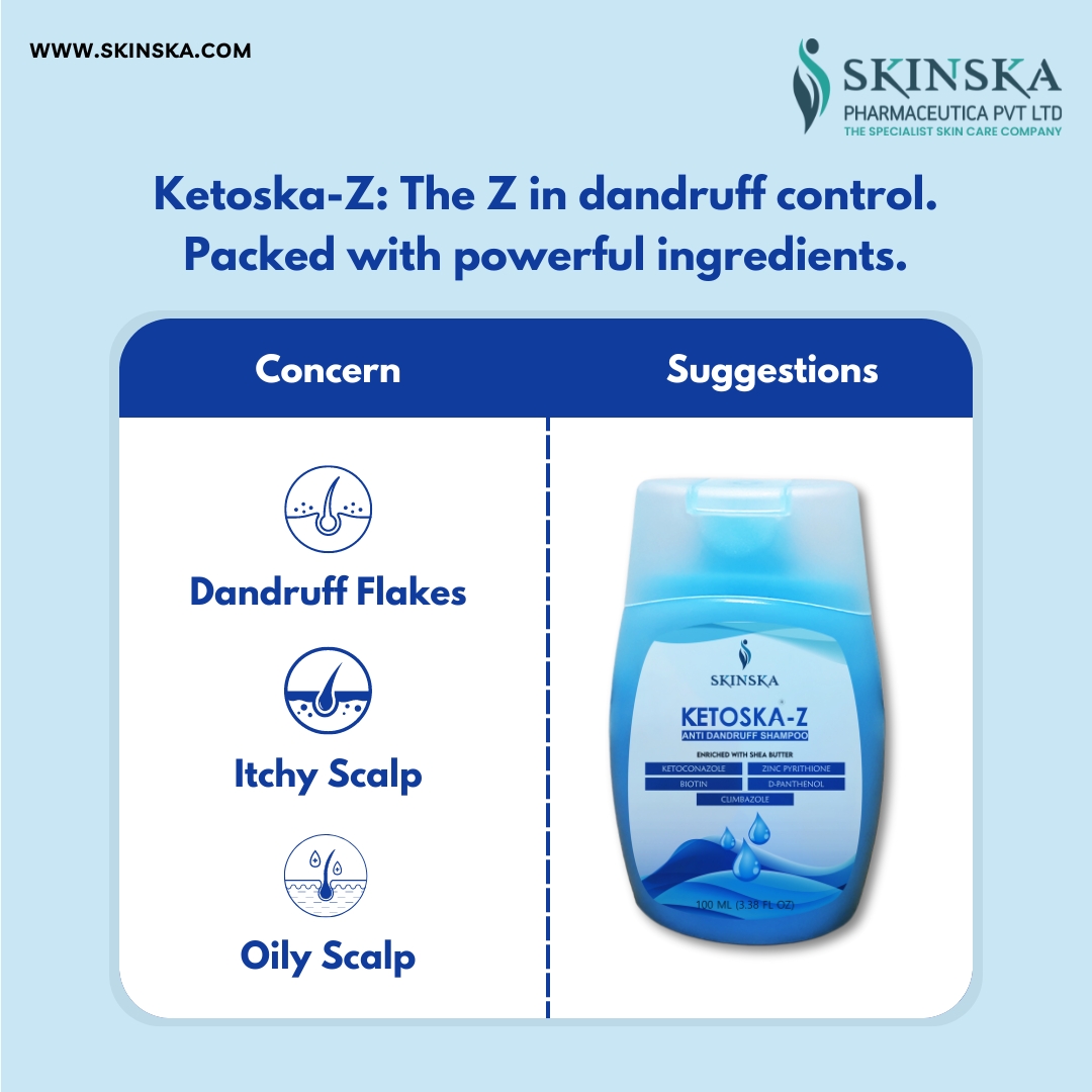 Ketoska-Z Anti Dandruff Shampoo: Your ultimate weapon against flakes and itchiness! Shop Here: skinska.com/products/ketos… #shampoo #antidandruff #antidandruffshampoo #dandruff #dandrufftreatment #dandruffremoval #dandruffcontrol #dandrufffree #dandruffproblems #skinska #haircare