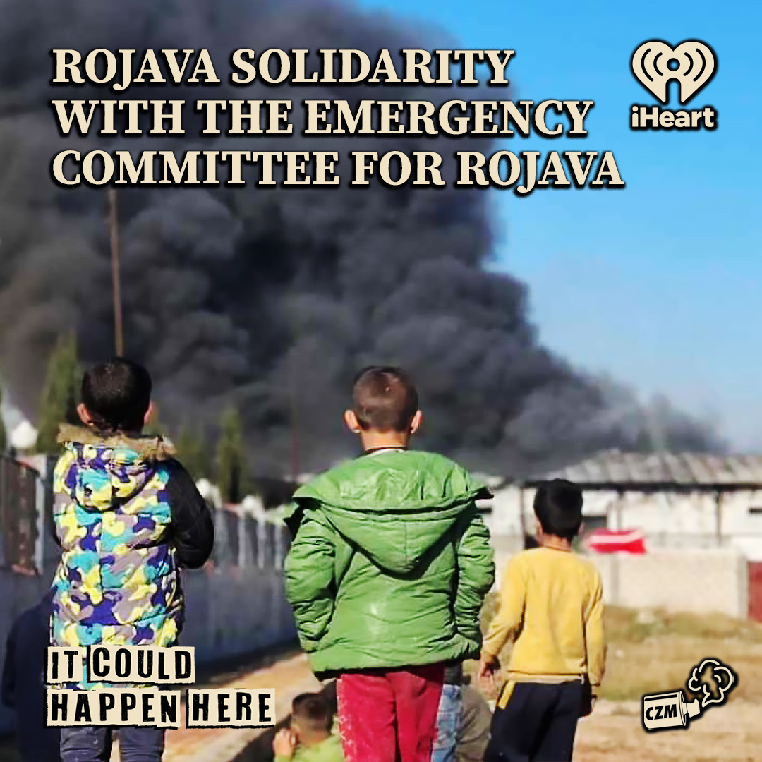 New @HappenHerePod James, Robert, and Mia are joined by Debbie Bookchin (@debbiebookchin) and Arthur Pye (@TheArthurPye) to talk about the situation in Rojava, how listeners can help, and the ECR’s upcoming speaking tour. @jamesstout @IwriteOK @Itmechr3 iheart.com/podcast/105-it…