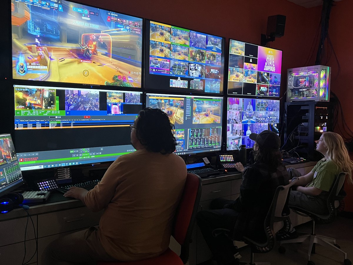 Idaho Esports Association High School State Championships LIVE the next two days on our Twitch channel!  ow.ly/pWSz50RC5JB Dozens of HS from all across the state are going head to head! Our production team is hard at work.