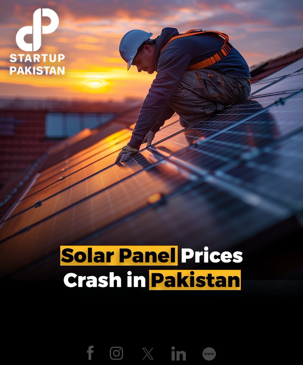 Check Reduced Price Here: startuppakistan.com.pk/solar-panel-pr…

#Solarpanel #Pakistan #Solarenergy #Pricedrop #Prices