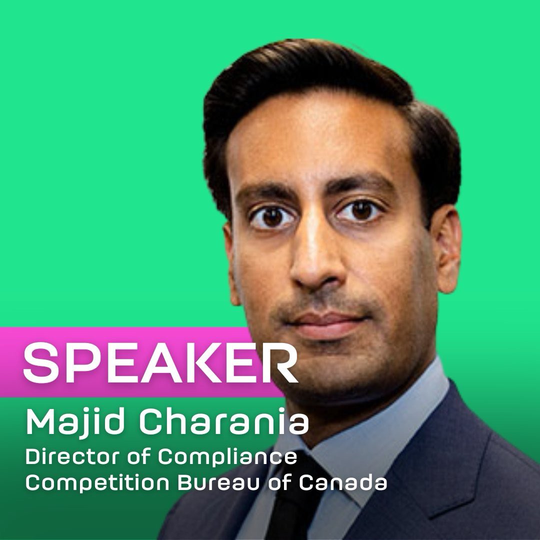 🎙 Majid Charania is Director of Compliance with the Competition Bureau of Canada. He is responsible for promoting compliance by businesses of all sizes with the Competition Act and other labelling statutes that fall under the responsibility of the Bureau: inventurescanada.com/speakers/