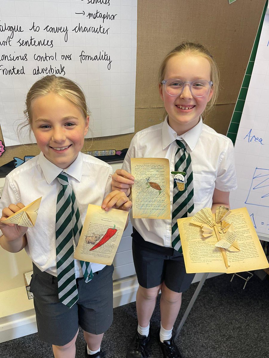Year 6 enjoyed a break from SATs revision this week with some origami art made from recycled paper. #WeAreLeo