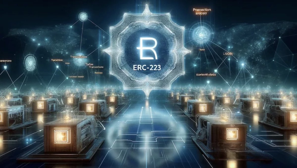 Wednesday_Alpha's tweet photo. Behold crypto community! 

#ERC223 is leading the charge with its innovative token standard, boasting smart contract compatibility to prevent token loss. 

Kudos to #Dexaran for this monumental upgrade, enhancing security and efficiency on the blockchain! 

#ERC223 #Dex223 #Security