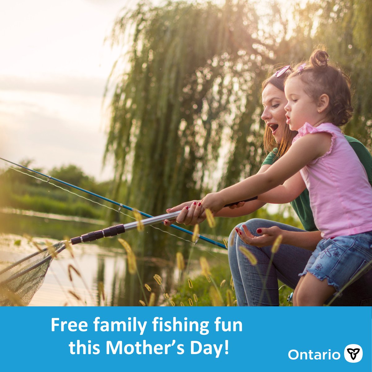 Give the gift of Ontario’s great outdoors with free family fishing this Mother’s Day weekend. Experience the vast fishing opportunities available across the province. Learn more: Ontario.ca/freefishing