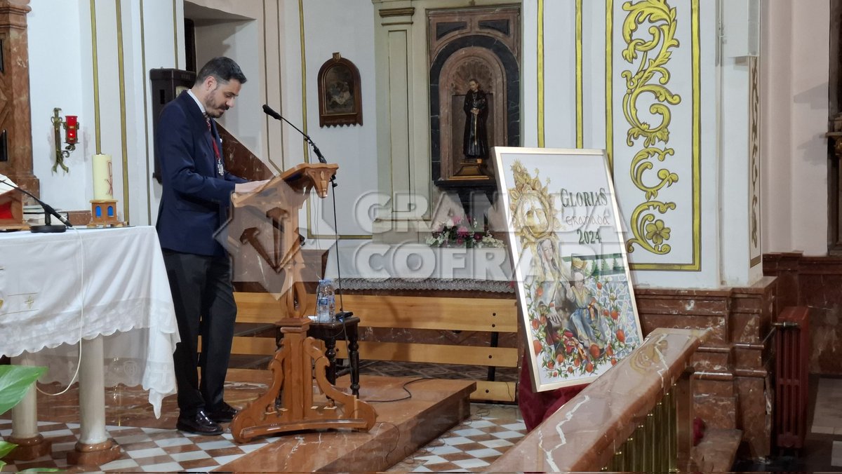 El sanluqueño José Antonio Sánchez Pacheco es el autor del cartel de las Glorias de Granada. @Fedcofrgr #CapítuloGloriasGranada presentado por Jorge Heredia.