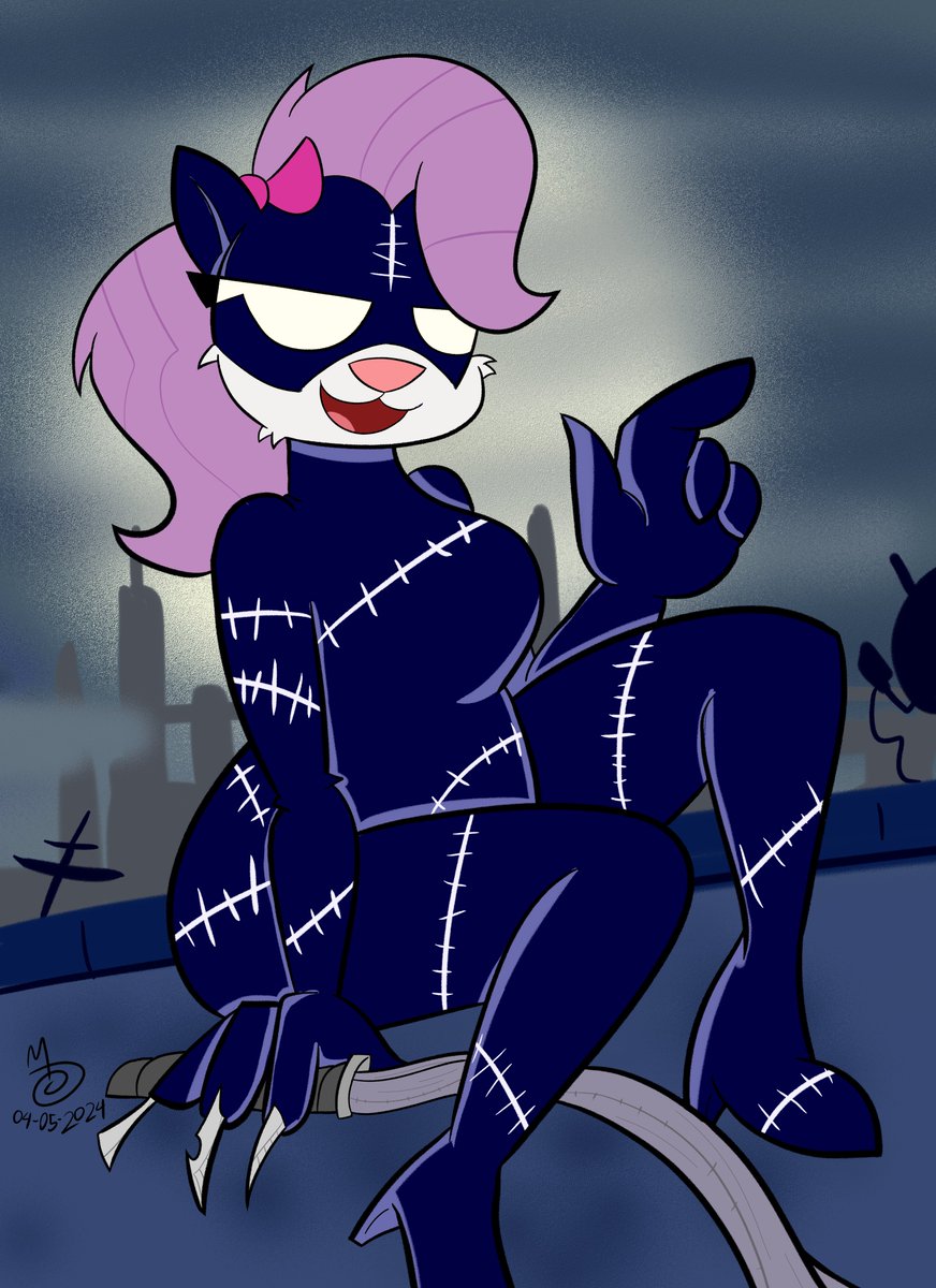 A 90's sexy girl dressing up as another 90's sexy girl! I love Batman returns and i kinda had to do this x3
#tinytoons #fifilafume #batman #catwoman #pinup