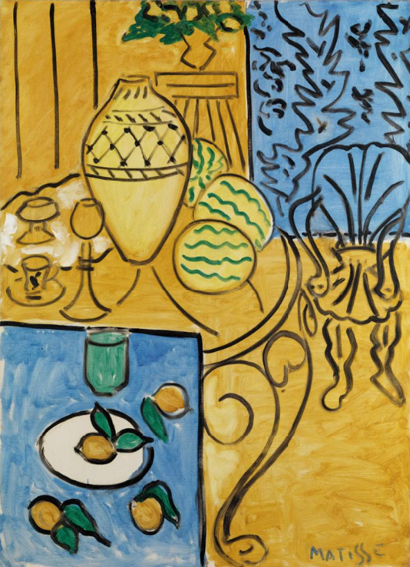 Intérieur Jaune et Bleu, 1946 © Henri Matisse (français, 1869 - 1954)