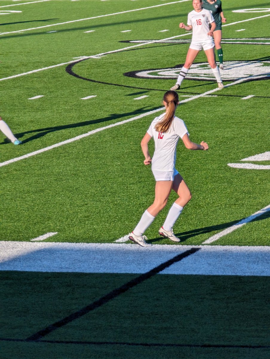 Finally got to share the pitch with my sister as Claire got some Varsity time last night!  Great job #12!!!