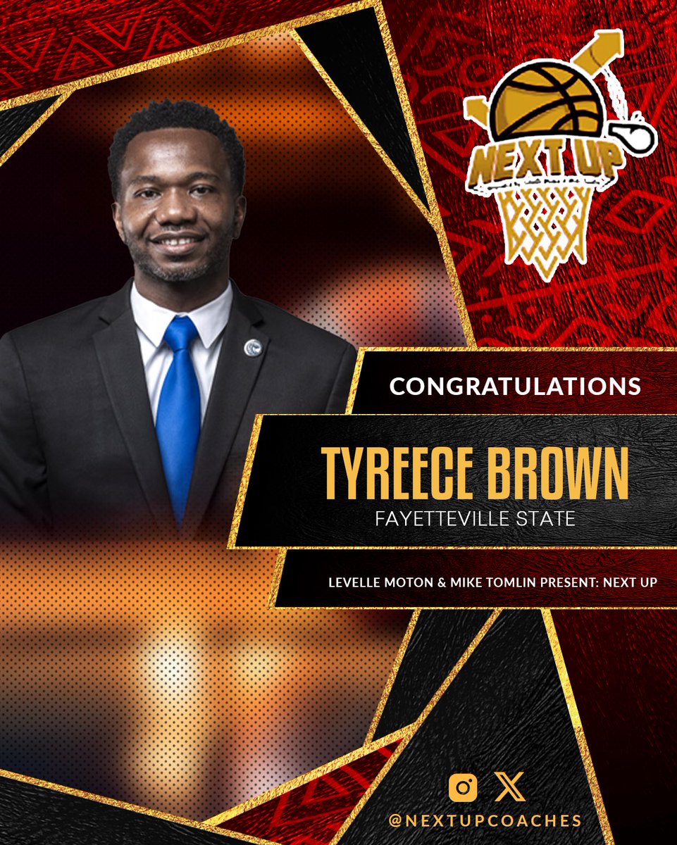 Congratulations to Coach Tyreece Brown(@CoachReece_FSU)-Head Coach of the Fayetteville State Women’s Basketball Team for being selected to attend the inaugural Next Up Coaches Conference! The conference will take place on May 30th-May 31st in Raleigh, NC. #NextUpCoaches
