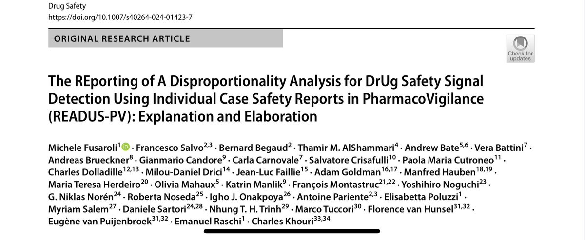 📖 تشرفت أن أكون أحد الخبراء على مستوى العالم في مجال الأبحاث وسلامة المرضى و التيقظ الدوائي في صياغة أول قائمة من الأدلة والأنظمة في كيفية عمل الأبحاث في هذا المجال. 

لأكثر من سنتين عملنا على هذه الأنظمة والحمدلله نتجت عنه هذه الأدلة والقوائم وتم نشر بحثين قبل أيام في المجلة