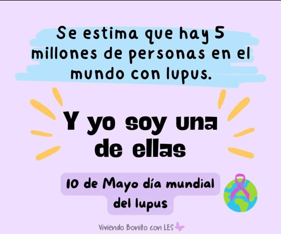 Hoy en el #DíaMundialdelLupus quiero recordarles a todos la importancia de educar, concientizar y visibilizar sobre esta enfermedad.

Por ti, por mi y por todos los pacientes que enfrentamos luchas que solo nosotros sabemos.

#lupus
#lupusawarenessday
#lupusawareness