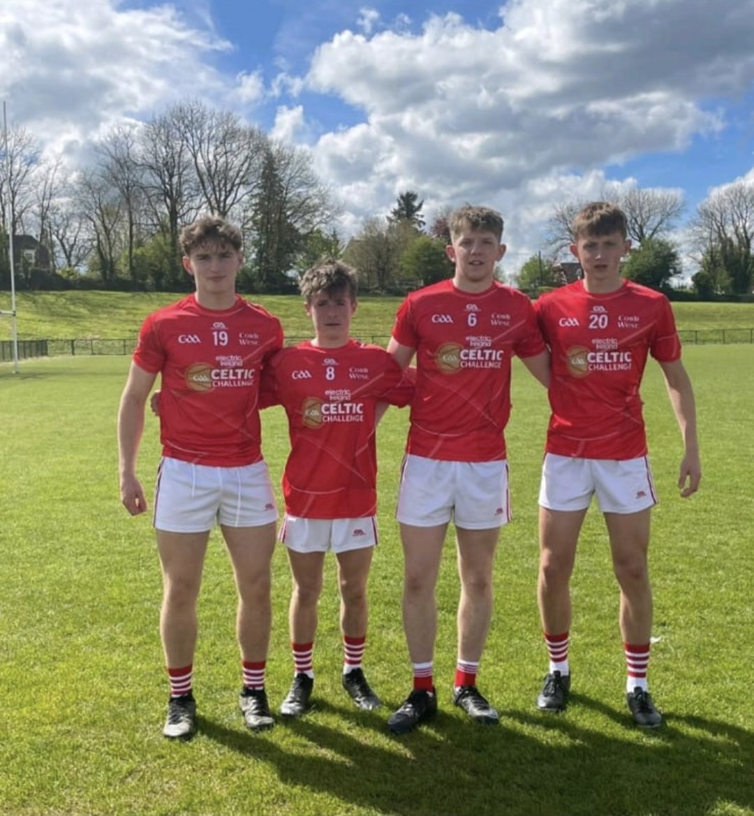 Best of luck to TY students Olan Murphy, Liam Dooley, Michael O Donovan and Jason Murray who play for Cork West in the Celtic Challenge All Ireland quarter Final tomorrow.