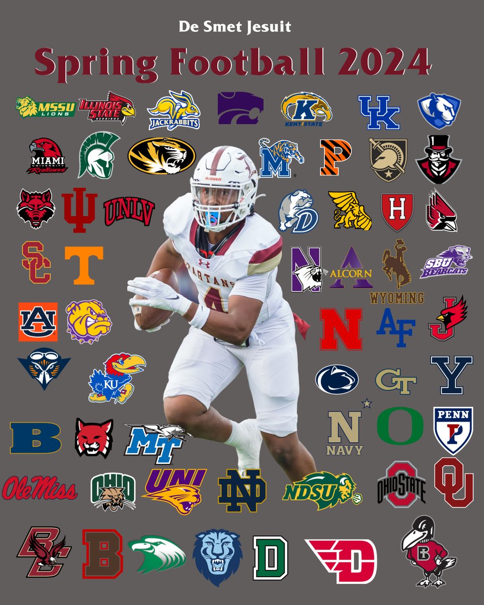 Our Spring Football period has concluded. Thank you to all of the Colleges and Coaches who recruited us and attended practices @DeSmetJesuitHS this spring. #AMDG